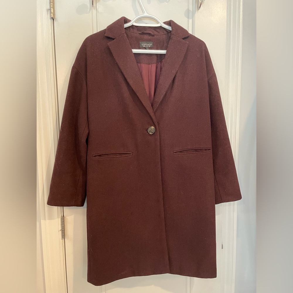 Topshop Single-Button Coat